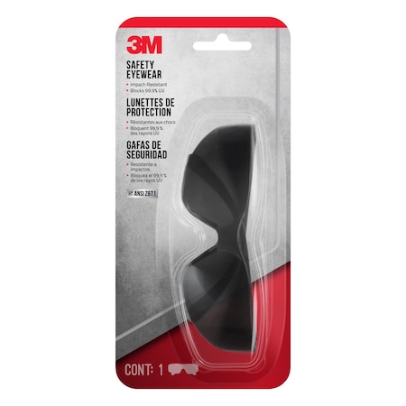 3M Safety Glasses, Gray Lens, Gray Frame, 10 PK 90954-BU10-NA